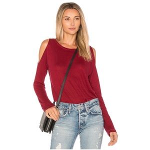 SANCTUARY Lolita Cold Shoulder 100% Linen Tee - Size MD in Excellent Condition